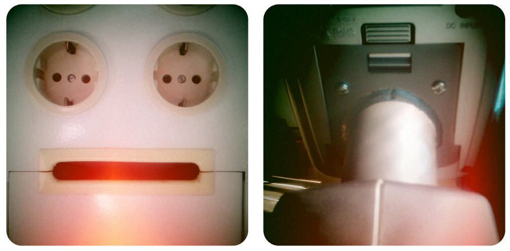 My first two "Found faces", captured with my smart phone, seen at the gym this week