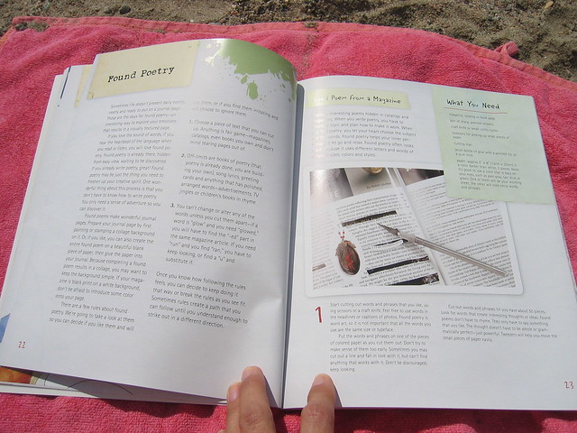 Found poetry tutorial in the book Raw Art Journaling