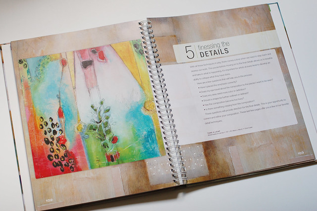 Spread in the book Acrylic Solutions: Exploring Mixed Media Layer by Layer by Chris Cozen and Julie Prichard