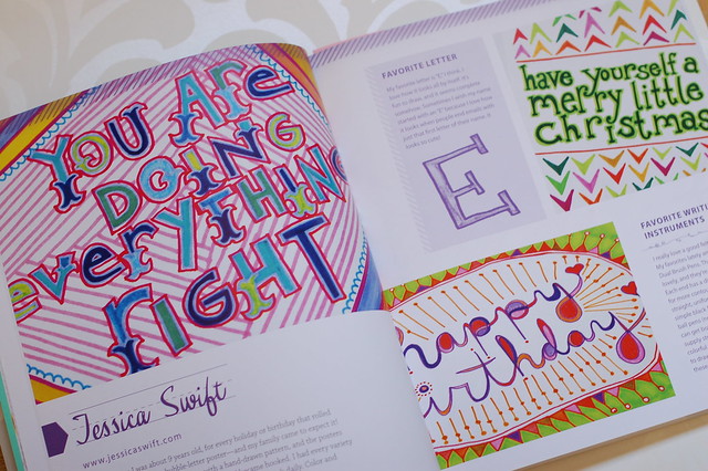 Fun colorful lettering in big bold style From the book Creative Lettering by Jenny Doh
