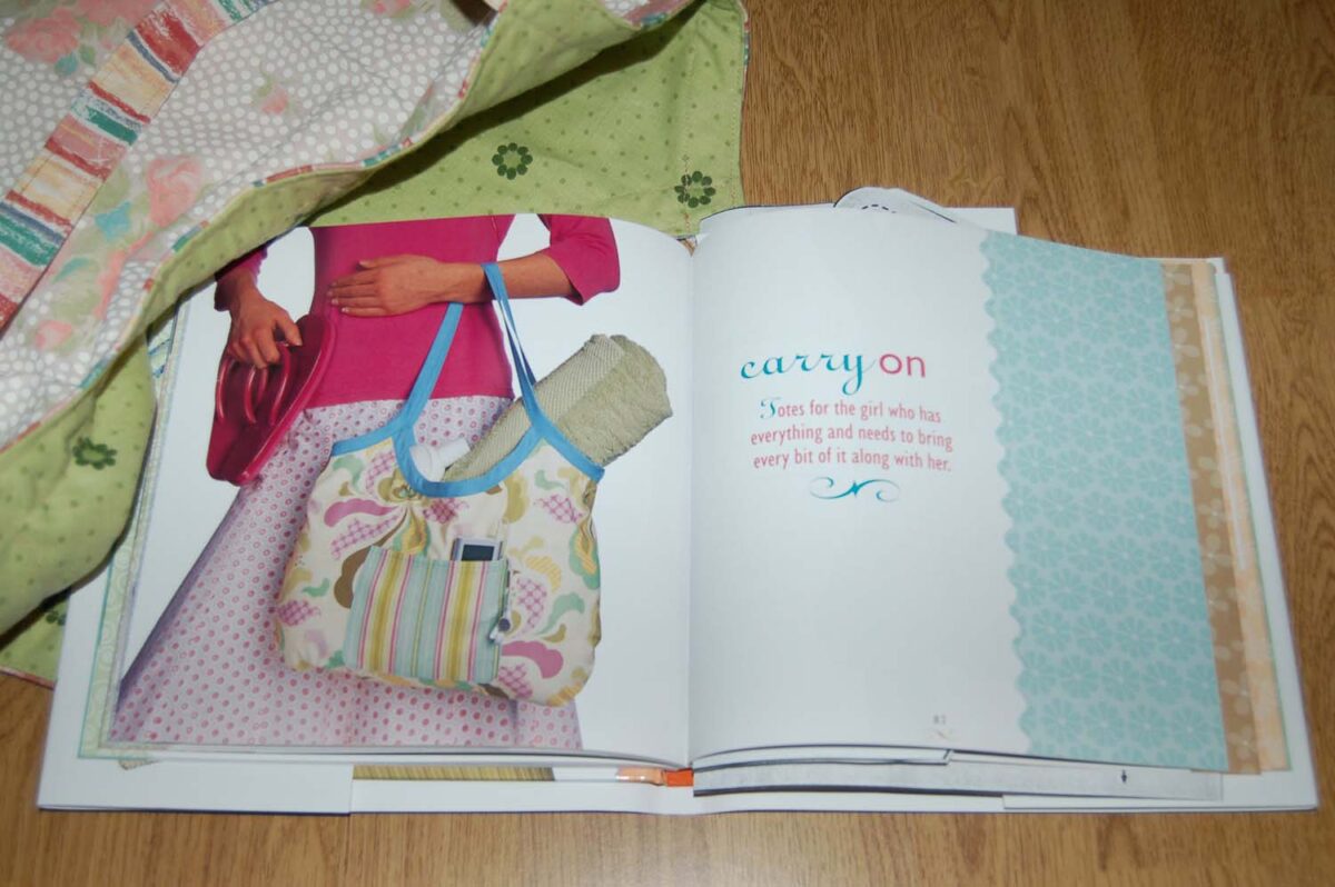 Carry on bag spread in Pretty Little Bags book (copyright Hanna Andersson) Looking inside the book Pretty Little purses & pouches carry on bag (Pretty Little Series) photo copyright Hanna Andersson
