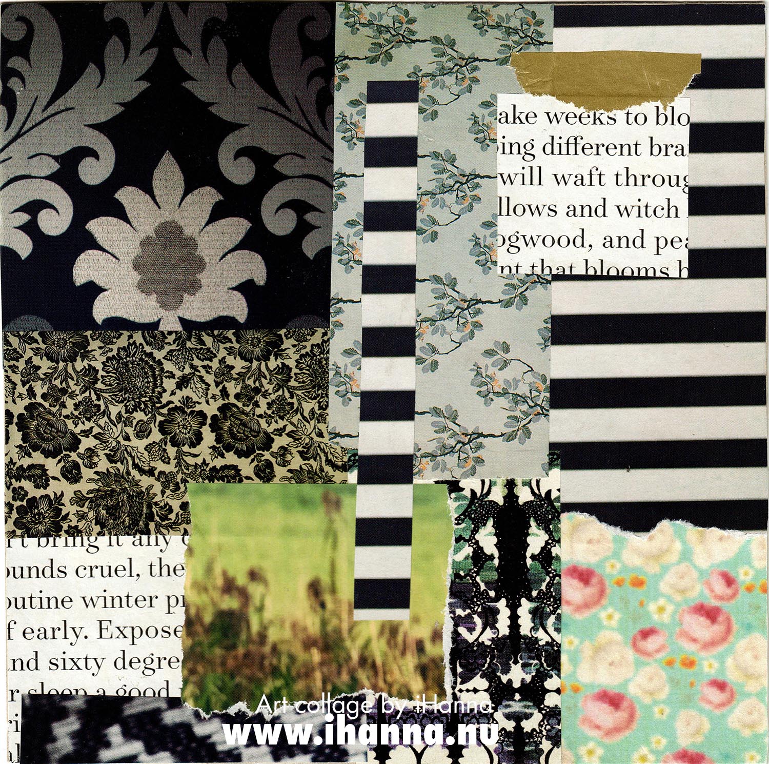 Art collage by iHanna called Will waft through made in 2022 (Copyright Hanna Andersson)
