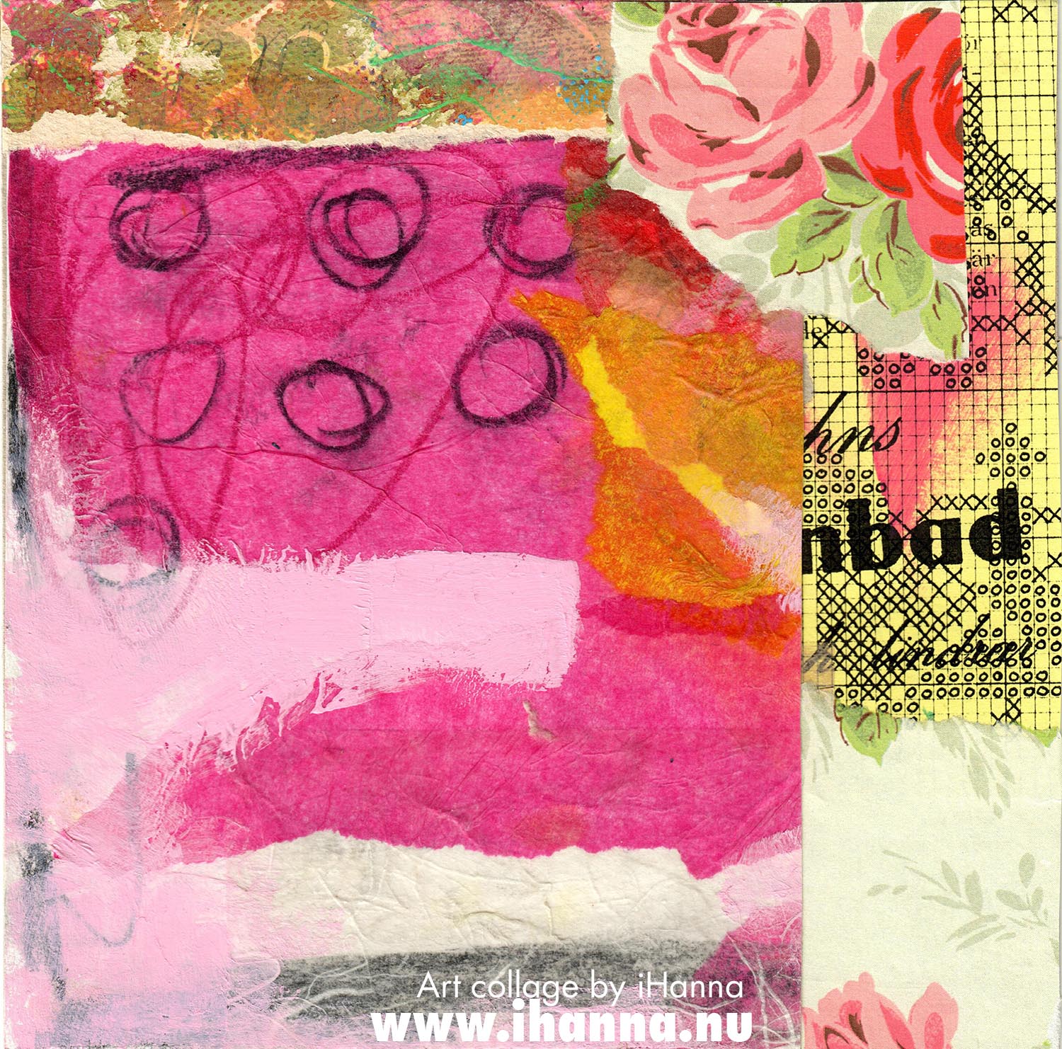 Art collage by iHanna called Emerging made in 2022 (Copyright Hanna Andersson)