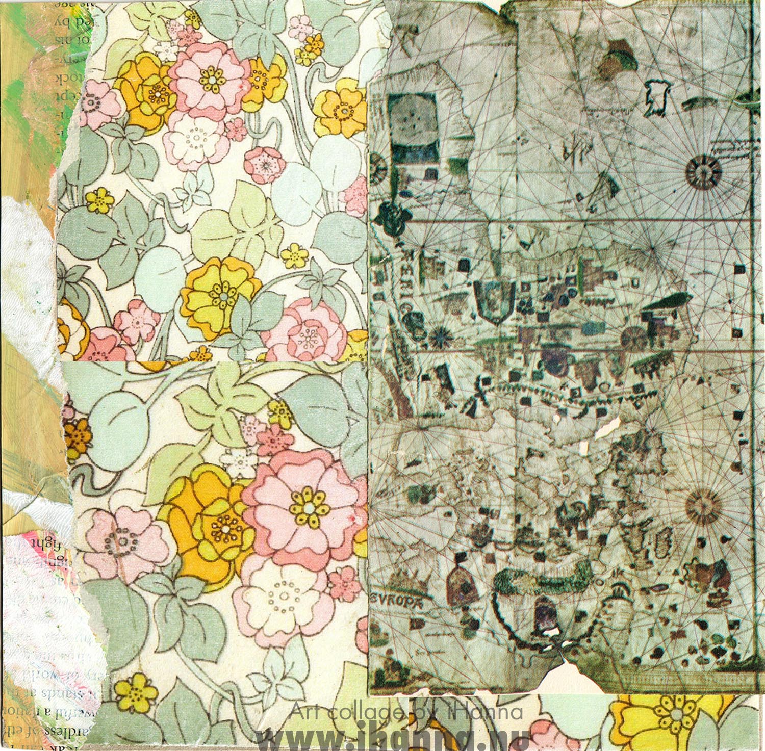 Art collage by iHanna called Free Roaming made in 2022 (Copyright Hanna Andersson)