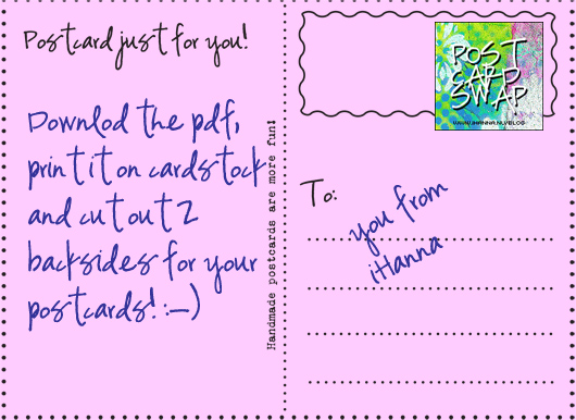 Postcard backside PDF (Photo by iHanna - Hanna Andersson)
