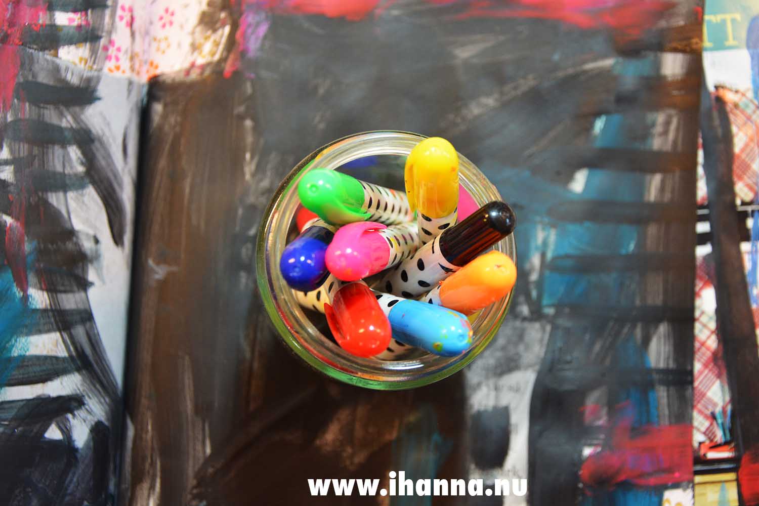 IKEA crayons on black page by iHanna (Photo copyright Hanna Andersson)