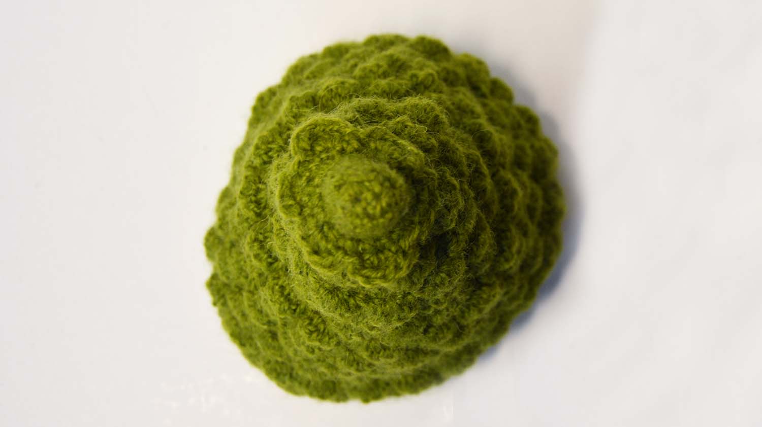My green Crocheted Christmas tree from above (Copyright Hanna Andersson)