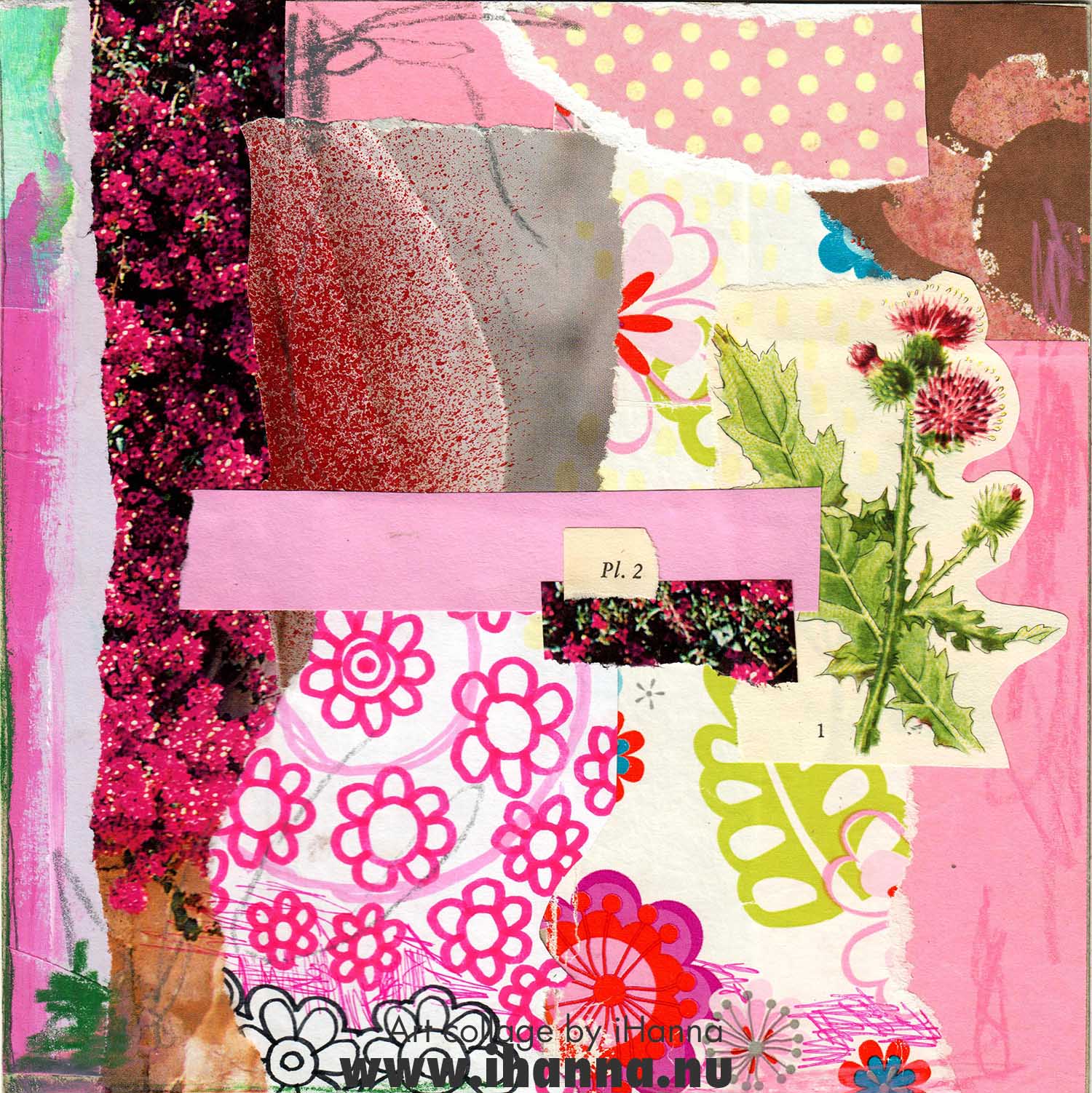 Square art collage made in 2022 by iHanna (Copyright Hanna Andersson of www.ihanna.nu)