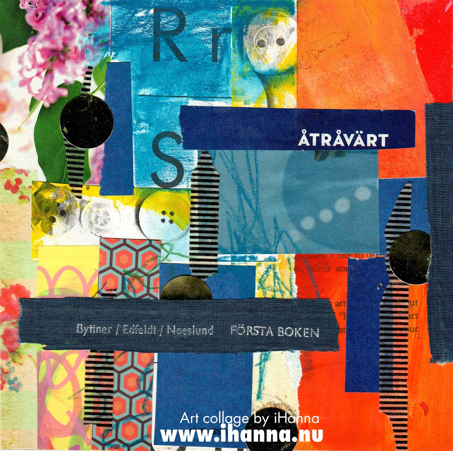 Square art collage made in 2022 by iHanna (Copyright Hanna Andersson of www.ihanna.nu)