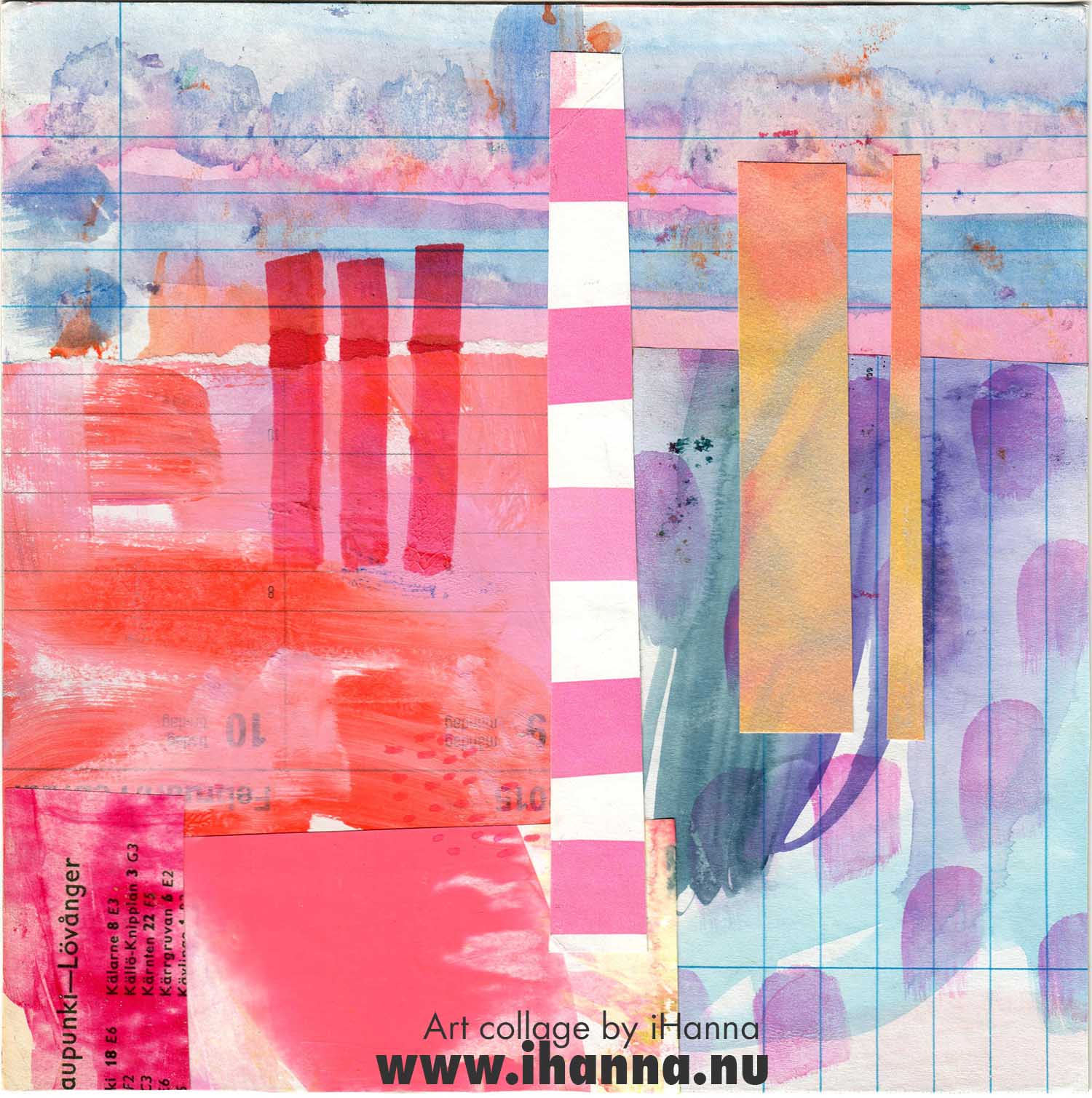 Square art collage made in 2022 by iHanna (Copyright Hanna Andersson of www.ihanna.nu)