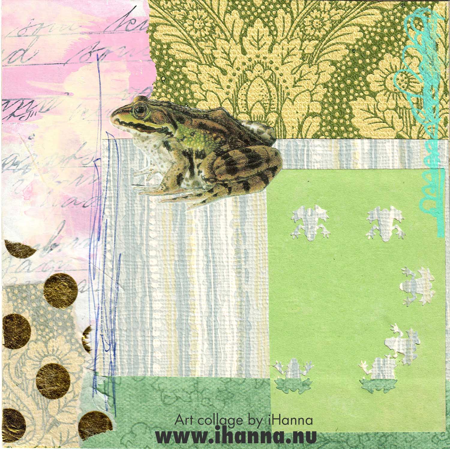 Square art collage made in 2022 by iHanna (Copyright Hanna Andersson of www.ihanna.nu)