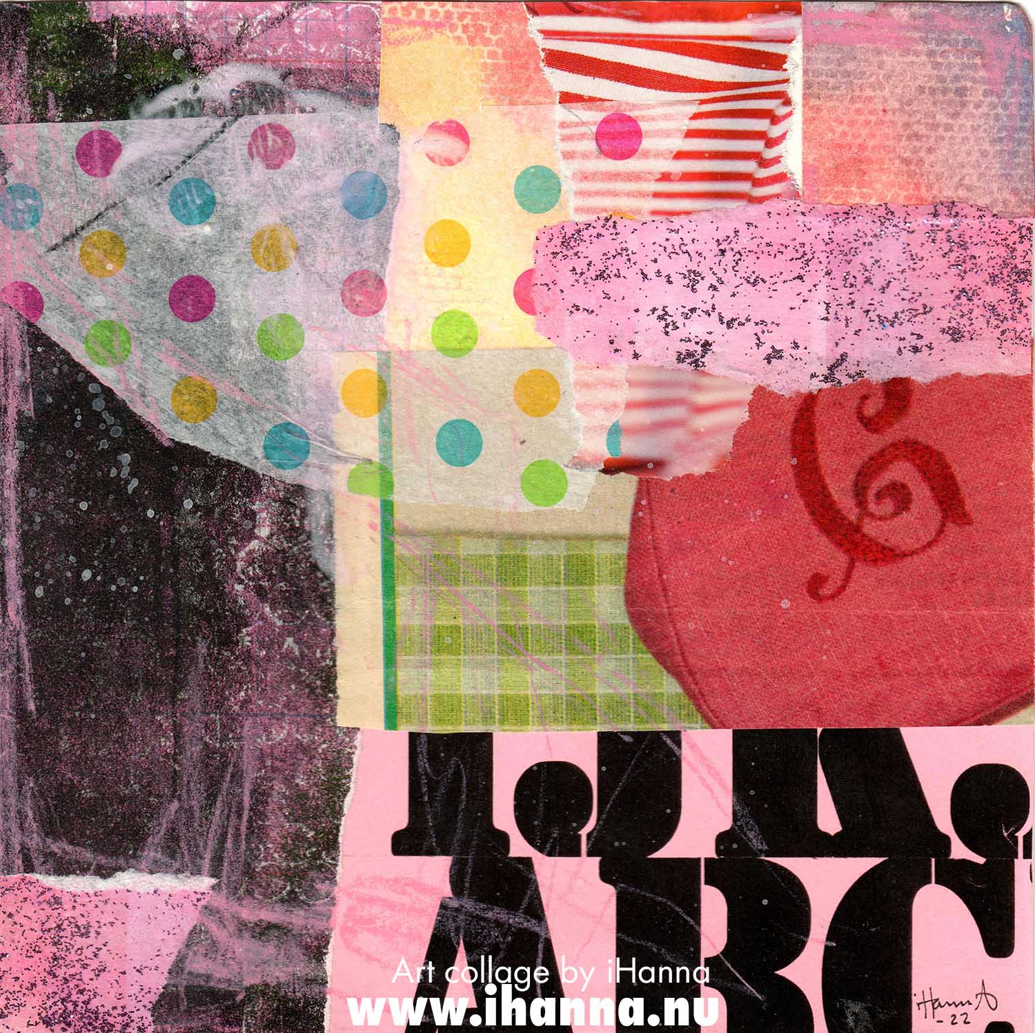 Square art collage made in 2022 by iHanna (Copyright Hanna Andersson of www.ihanna.nu)