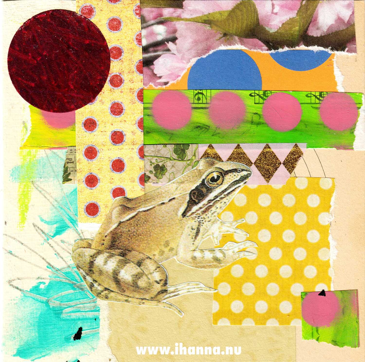 Collage made 2024 by iHanna, Rain on my Parade  (Copyright Hanna Andersson)