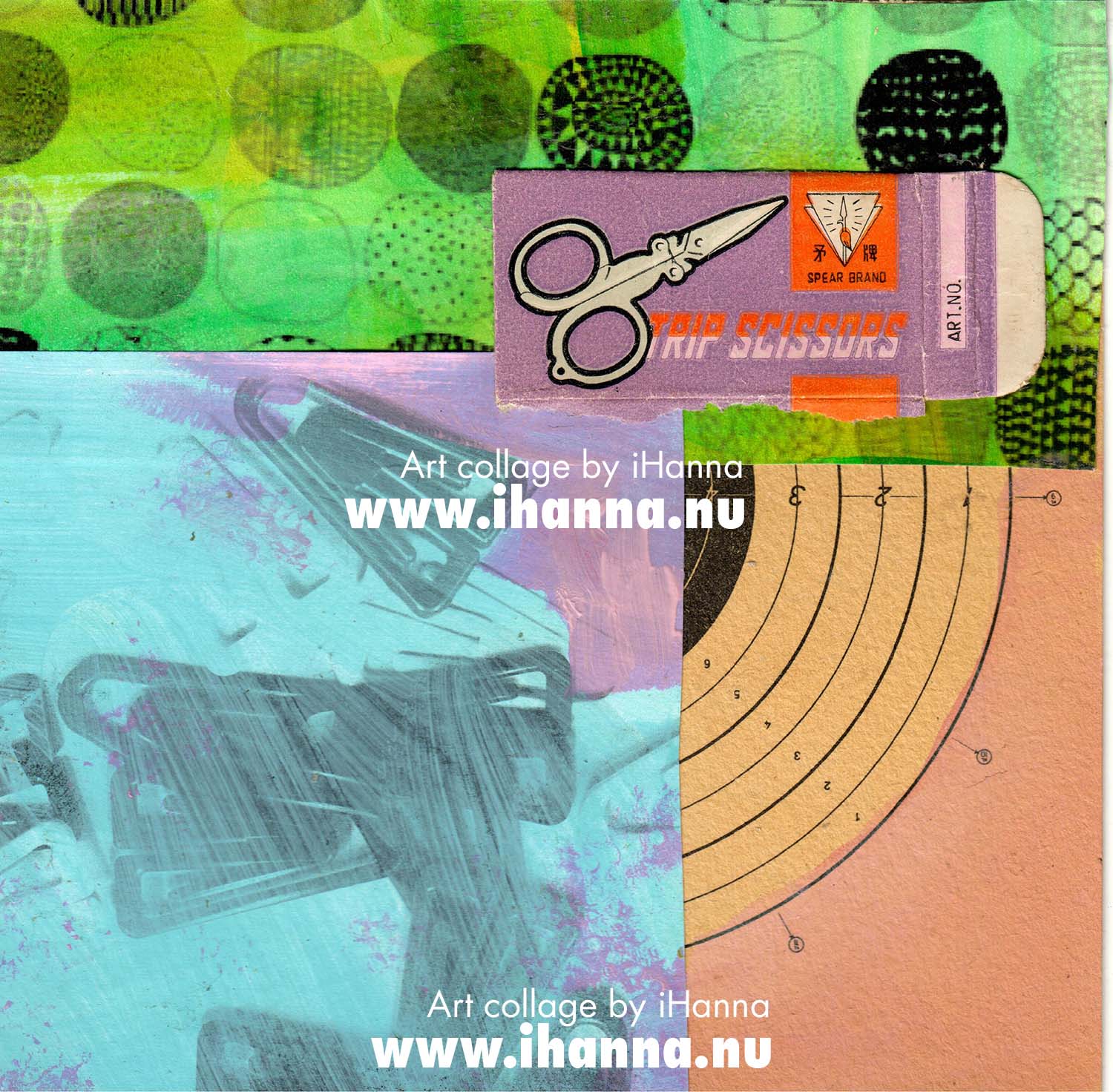 Week 3 of 365 collages in 2025. no. 19: On the trip of a Lifetime Handmade square art collage made in 2025 by iHanna (Copyright Hanna Andersson)
