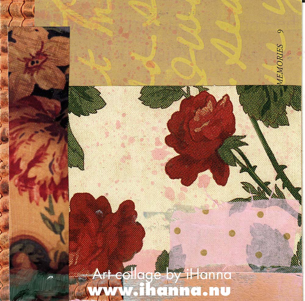 Collage number 33. Lost in translation - square mostly abstract art collage made by iHanna (Copyright Hanna Andersson)