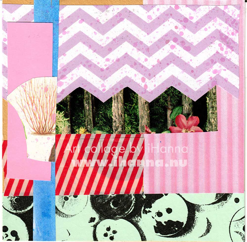 24 Not yet ready - square mostly abstract art collage made by iHanna (Copyright Hanna Andersson)