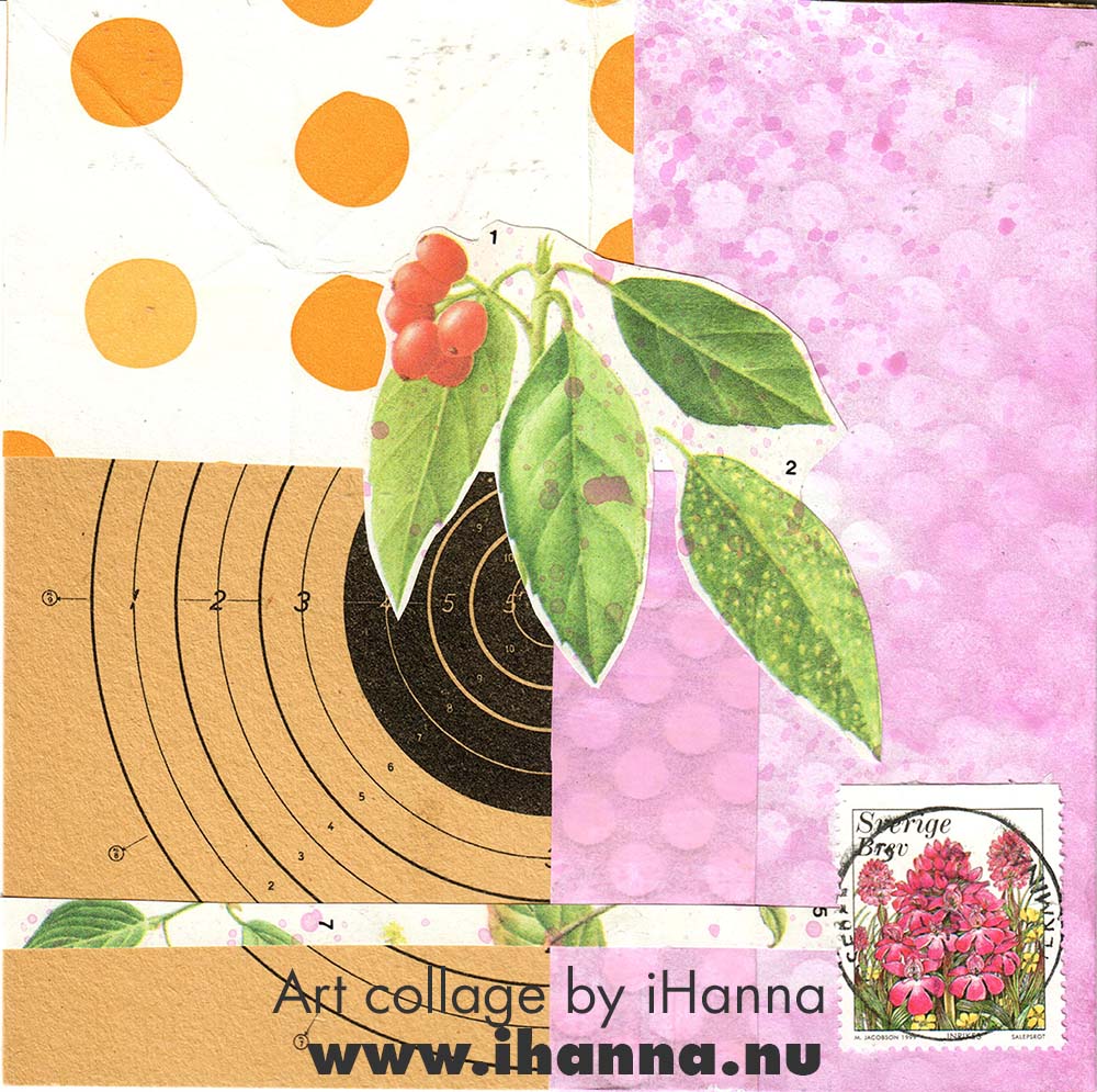 26 Shooting high - square mostly abstract art collage made by iHanna (Copyright Hanna Andersson)