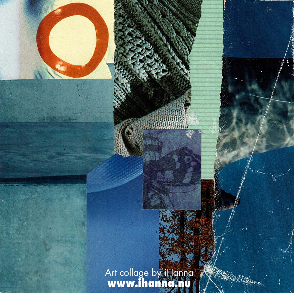 Square art collage by iHanna in the series 365 collages in 2025 (Copyright H. Andersson)