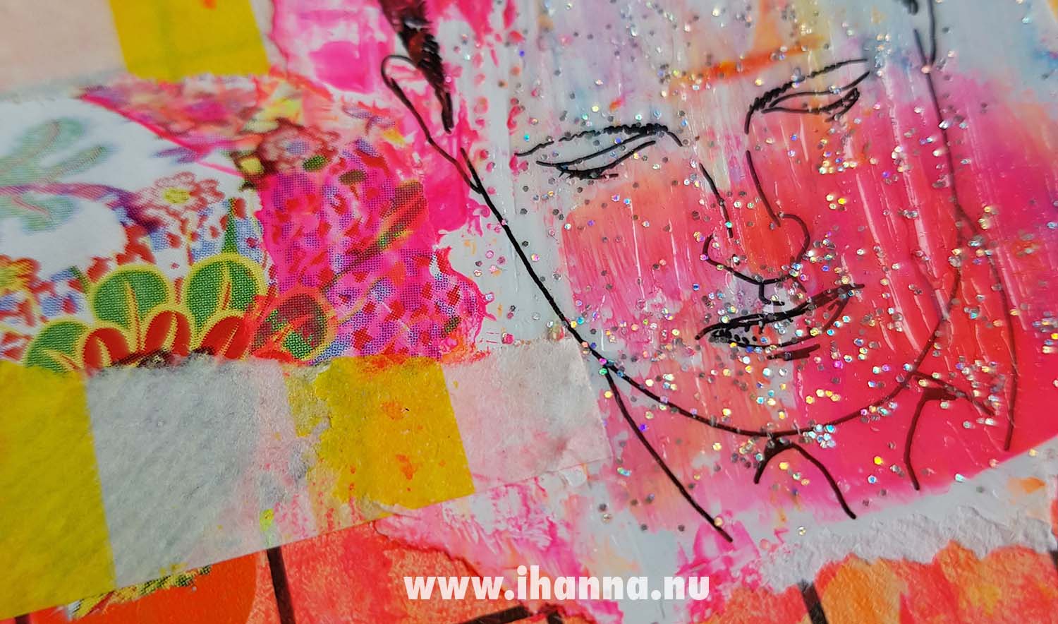 Detail of collage 96 The glitter Glitch by iHanna (Copyright H. Andersson)