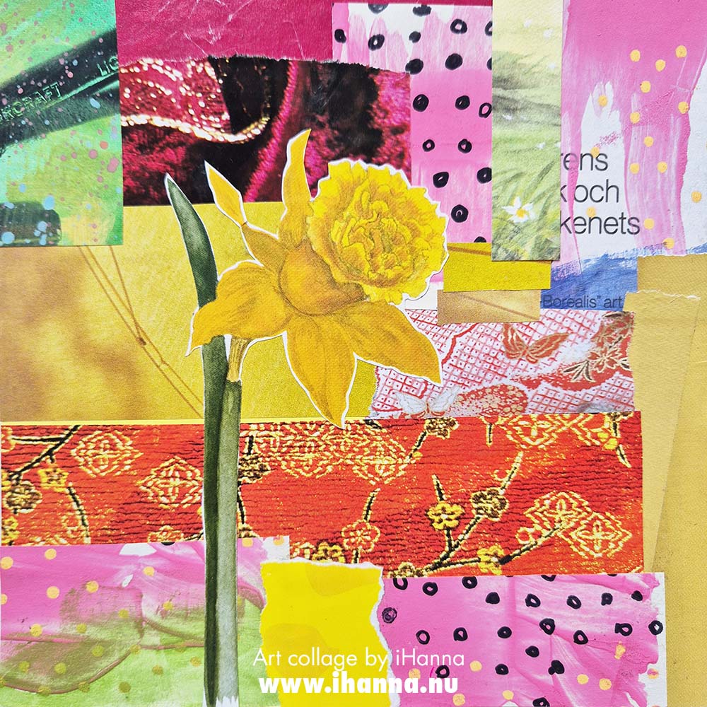 Square art collage by iHanna in the Series 365 collages 2025 (Copyright H. Andersson)