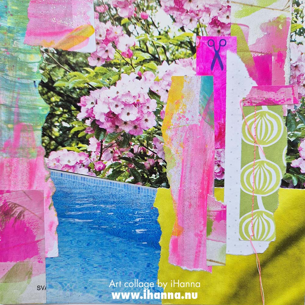 Square art collage by iHanna in the Series 365 collages 2025 (Copyright H. Andersson)