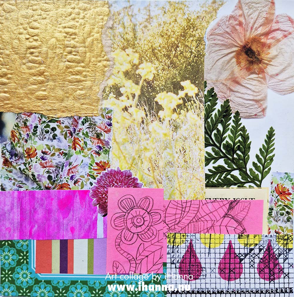 Square art collage by iHanna in the Series 365 collages 2025 (Copyright H. Andersson)