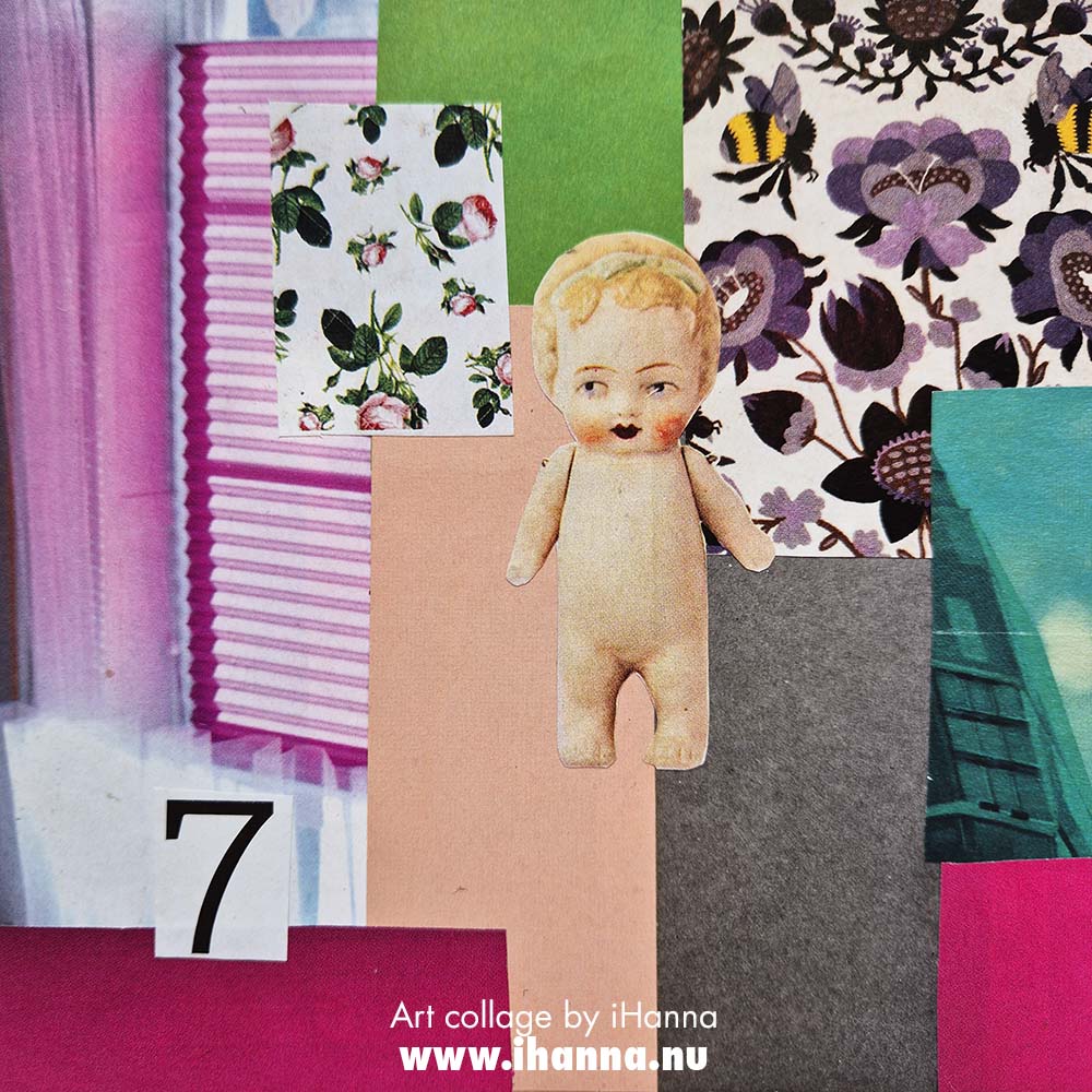 Square collage number 192 Lucky Number 7 made by iHanna for the 365 in 2025 collage series (Copyright H. Andersson)