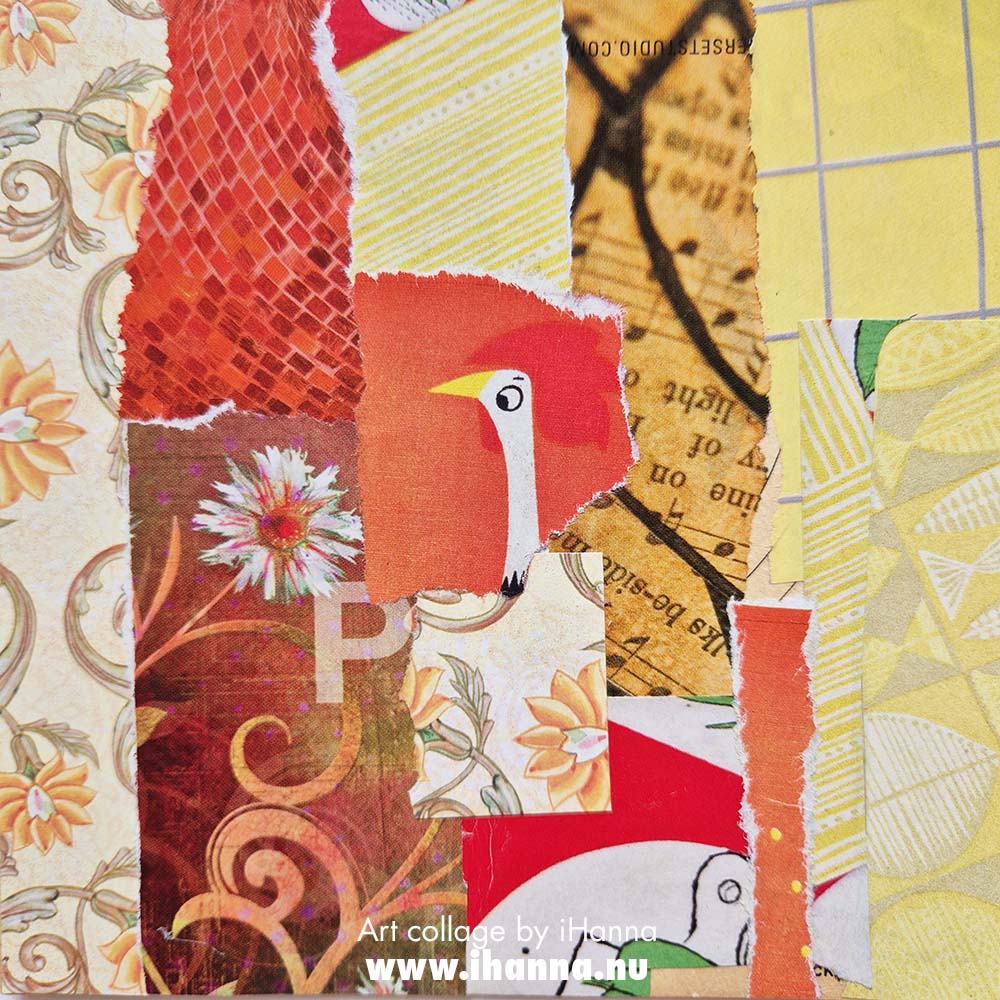 Square art collage number198. A bit confused made week 29 of 2025,  by iHanna (Copyright H. Andersson)