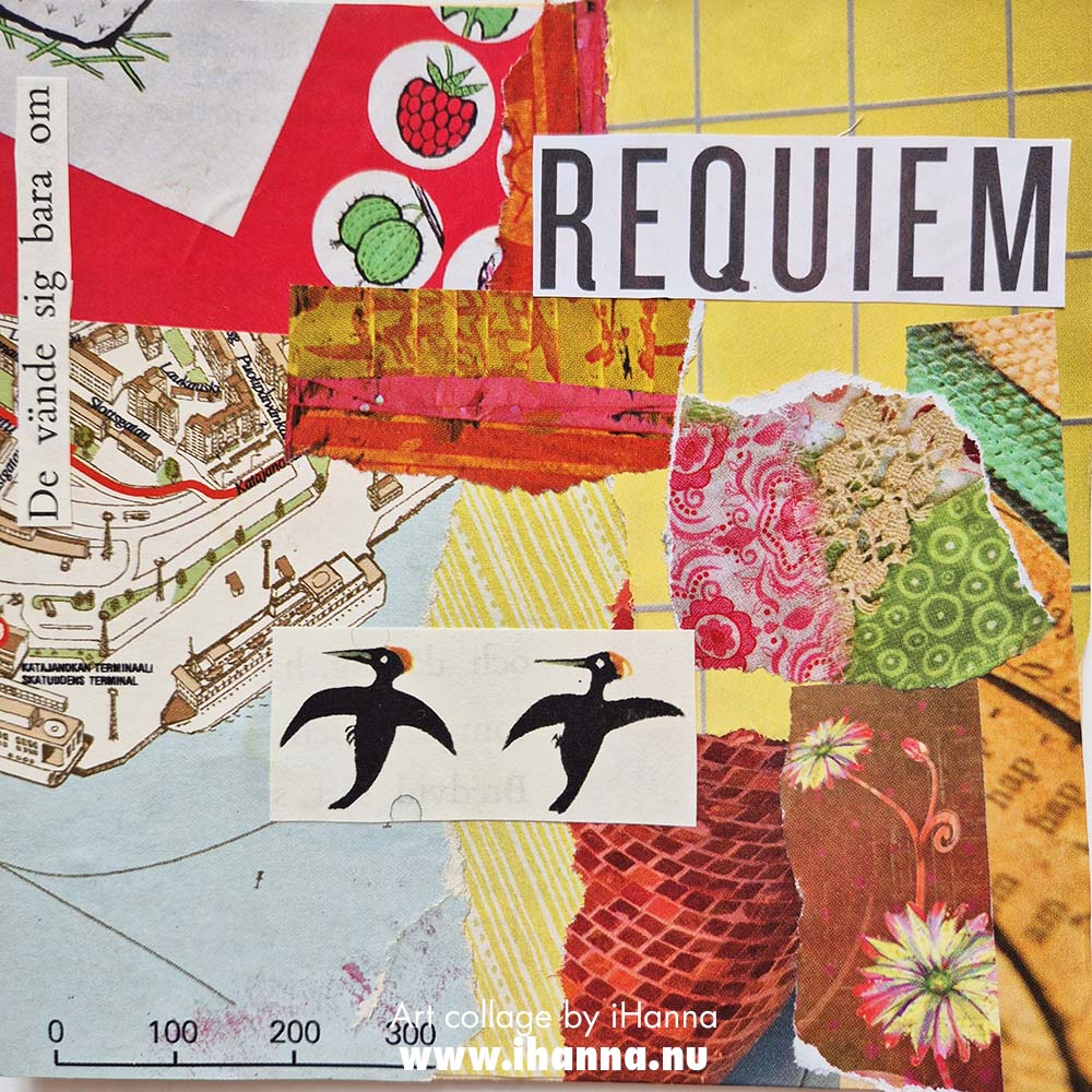 reidan_collage　0925 Flickers Of Colour Original Mixed Media Collage Art — Kathleen