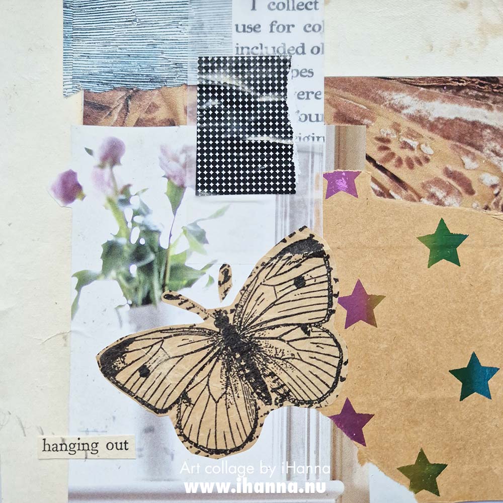 248. Collecting from the Past butterfly and star collage by iHanna (Copyright H. Andersson)