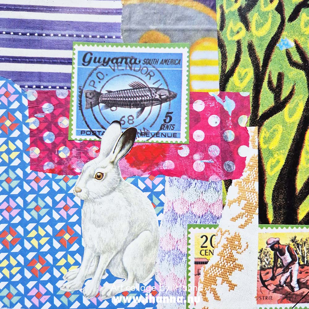 White Hare collage The Strangest Escape by iHanna (Copyright H. Andersson)