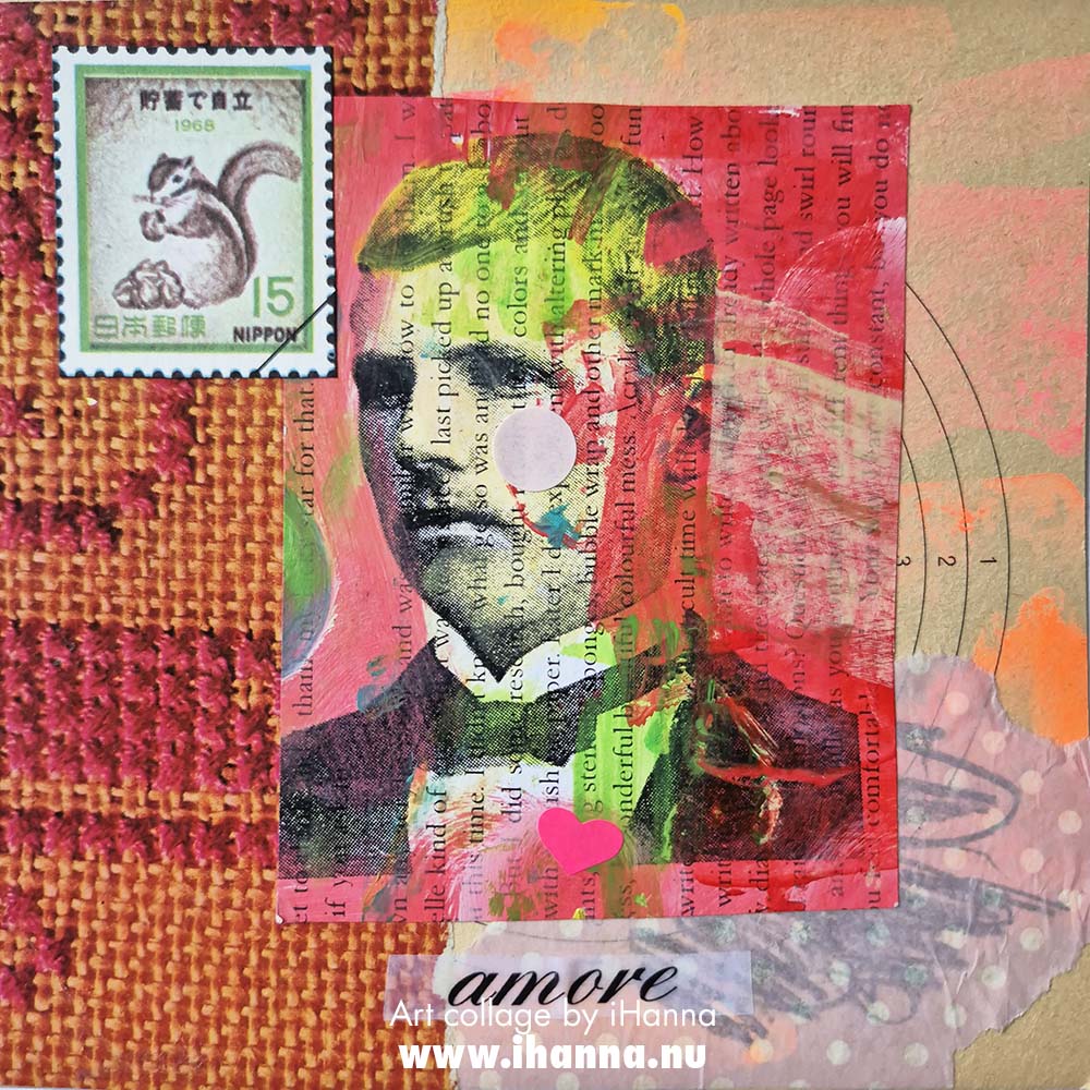 365 collages in 2025 by iHanna number 245 Imaginary Boyfriend and his Squirrel(Copyright H. Andersson) 2025