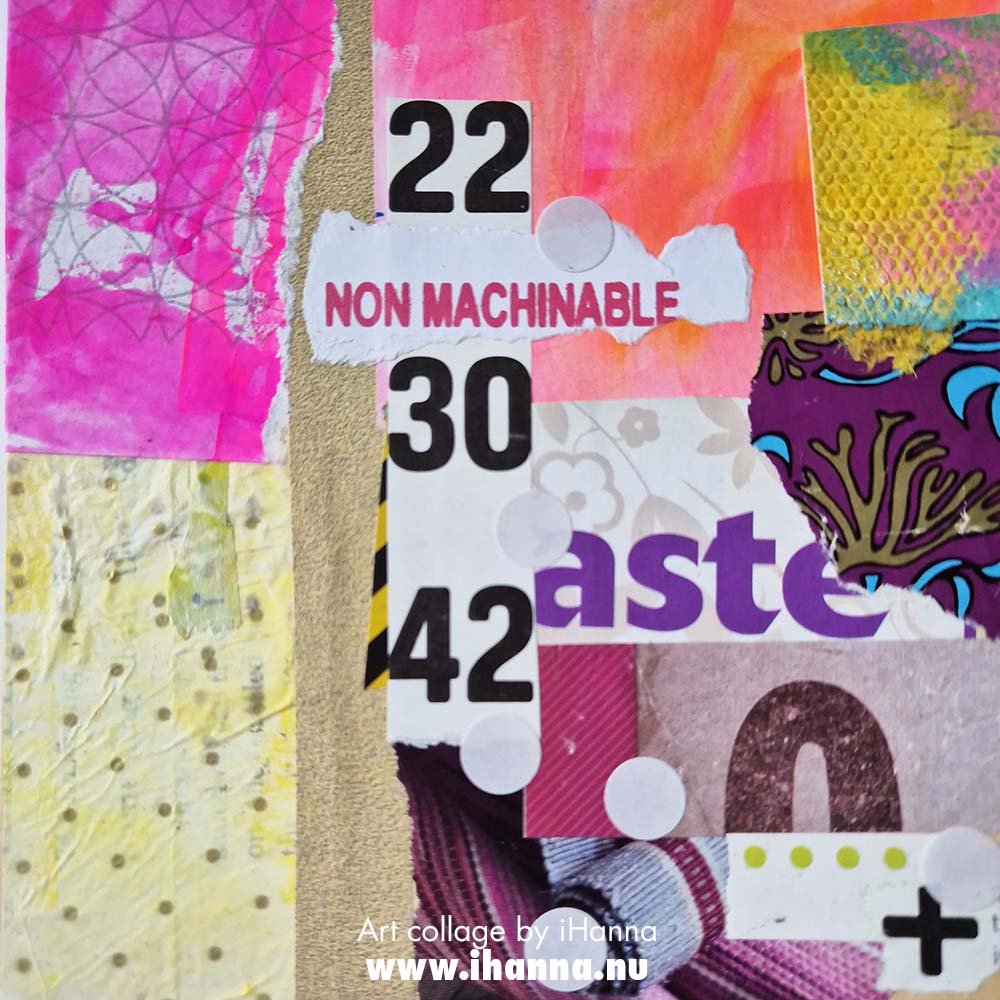 Scrappy square collage 275 Analog Art by iHanna for the 365 collages in 2025 project (Copyright Hanna Andersson)