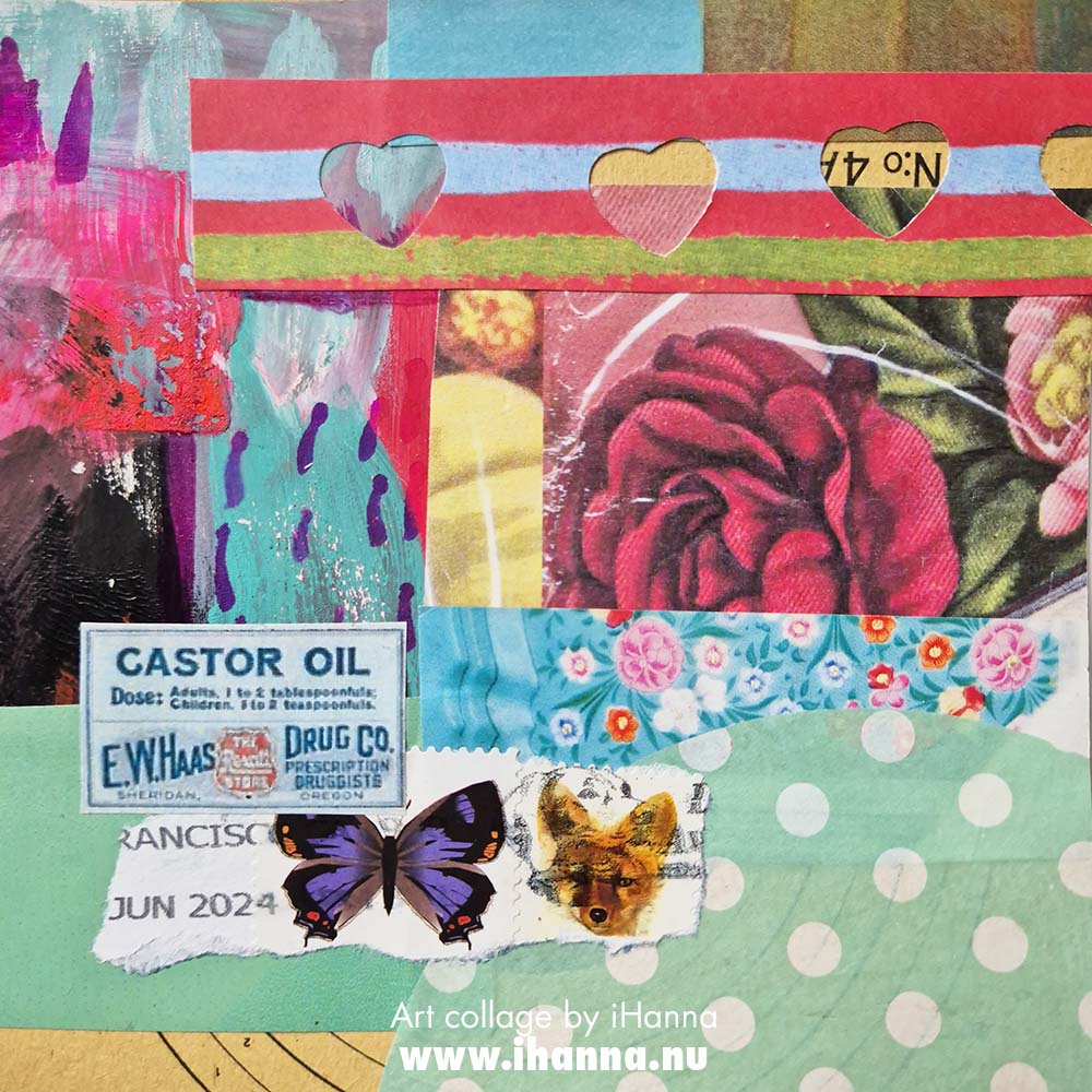 Analog Art square collage 278 Mix this Up, by iHanna for the 365 collages in 2025 project (Copyright Hanna Andersson)