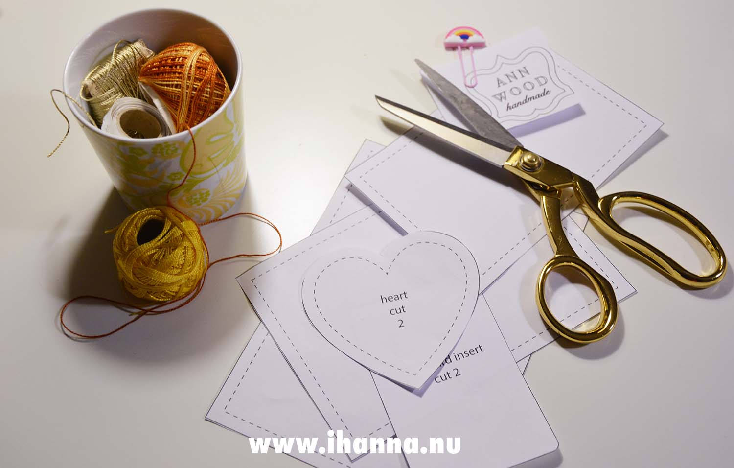iHannas Stitching Diaries and cut out pattern pieces of the World's Sweetest Needle book project (Photo copyright Hanna Andersson)