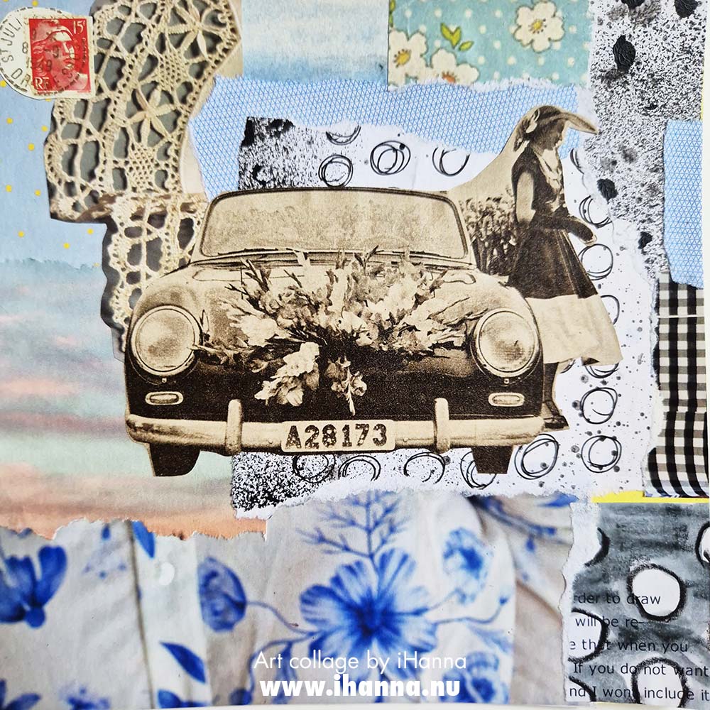 Feeling all the feelings when it comes to collage art with the 365 collages in 2025 Lemons and rain by iHanna - (Photo Copyright Hanna Andersson)