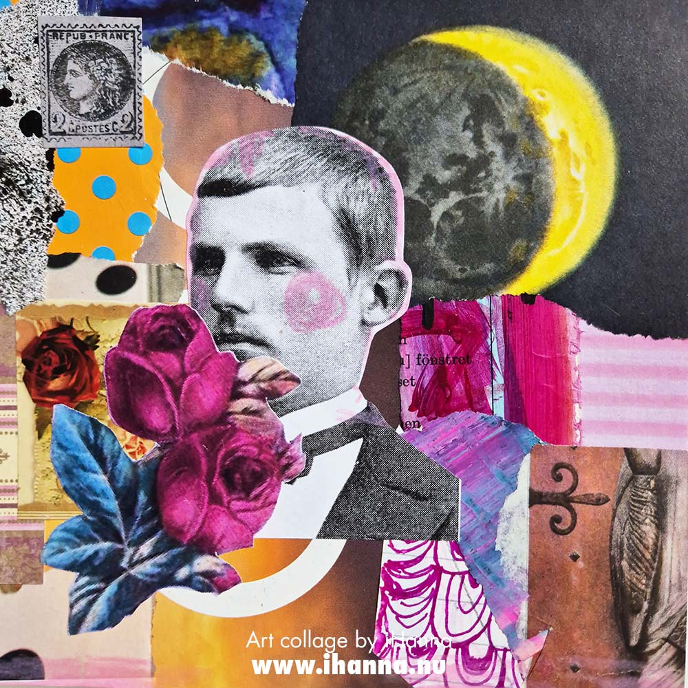 Feeling all the feelings when it comes to collage art with the 365 collages in 2025 Roses from the pretend boyfriend imaginary boyfriend by iHanna - (Photo Copyright Hanna Andersson)