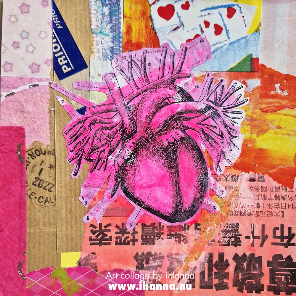 Feeling all the feelings with black and white collage art at the 365 collages in 2025 - title Free of Longing by iHanna - (Photo Copyright Hanna Andersson)