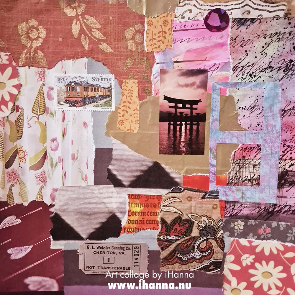 Liberation of the 365 collages in 2025 project - title One way ticket to the Dream Escape - by iHanna - (Photo Copyright Hanna Andersson)