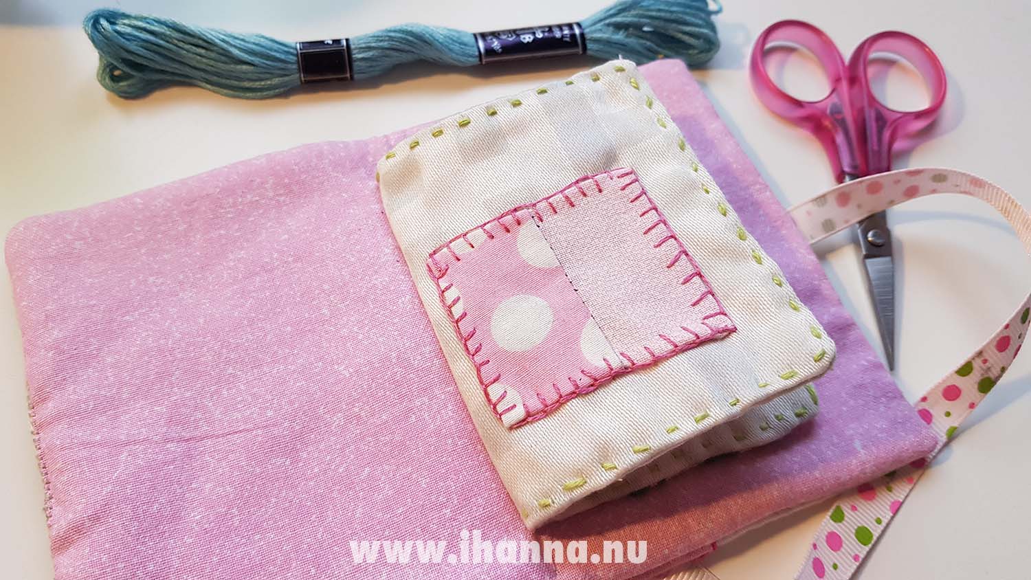 World's Sweetest Needle book hand stitched by iHanna and decorated with patchwork (Photo copyright Hanna Andersson) 2025