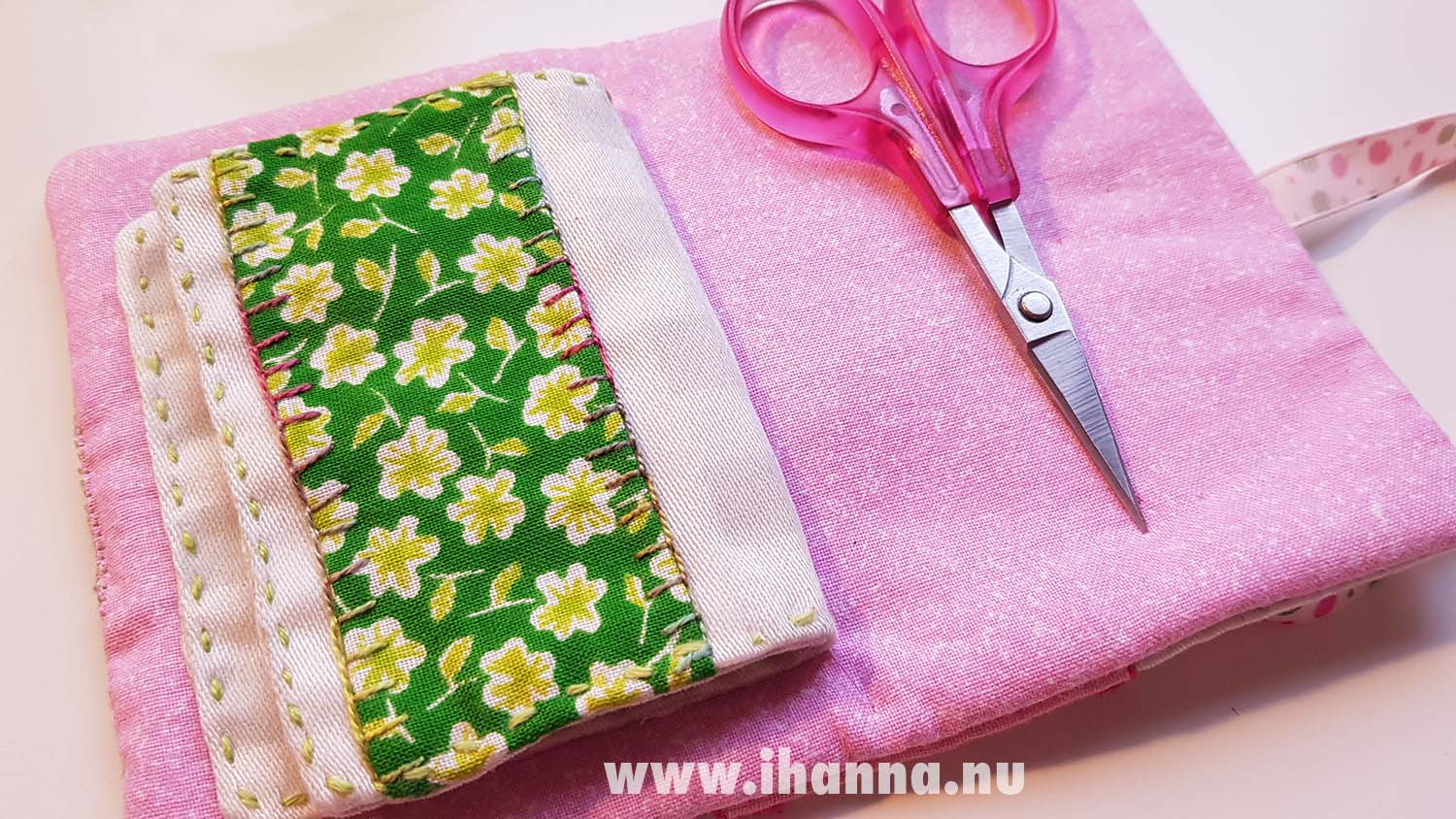 World's Sweetest Needle book hand stitched by iHanna and decorated with patchwork (Photo copyright Hanna Andersson) 2025