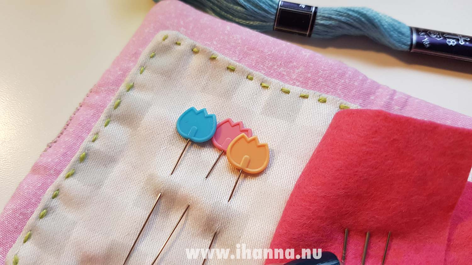 World's Sweetest Needle book hand stitched by iHanna needle holder (Photo copyright Hanna Andersson) 2025