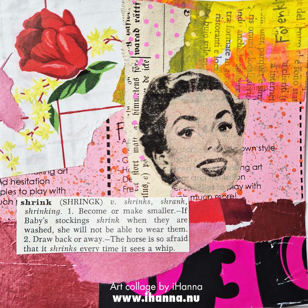 365 collages iHanna in 2025 351 is titled Shrinking by the minute (Copyright Hanna Andersson)