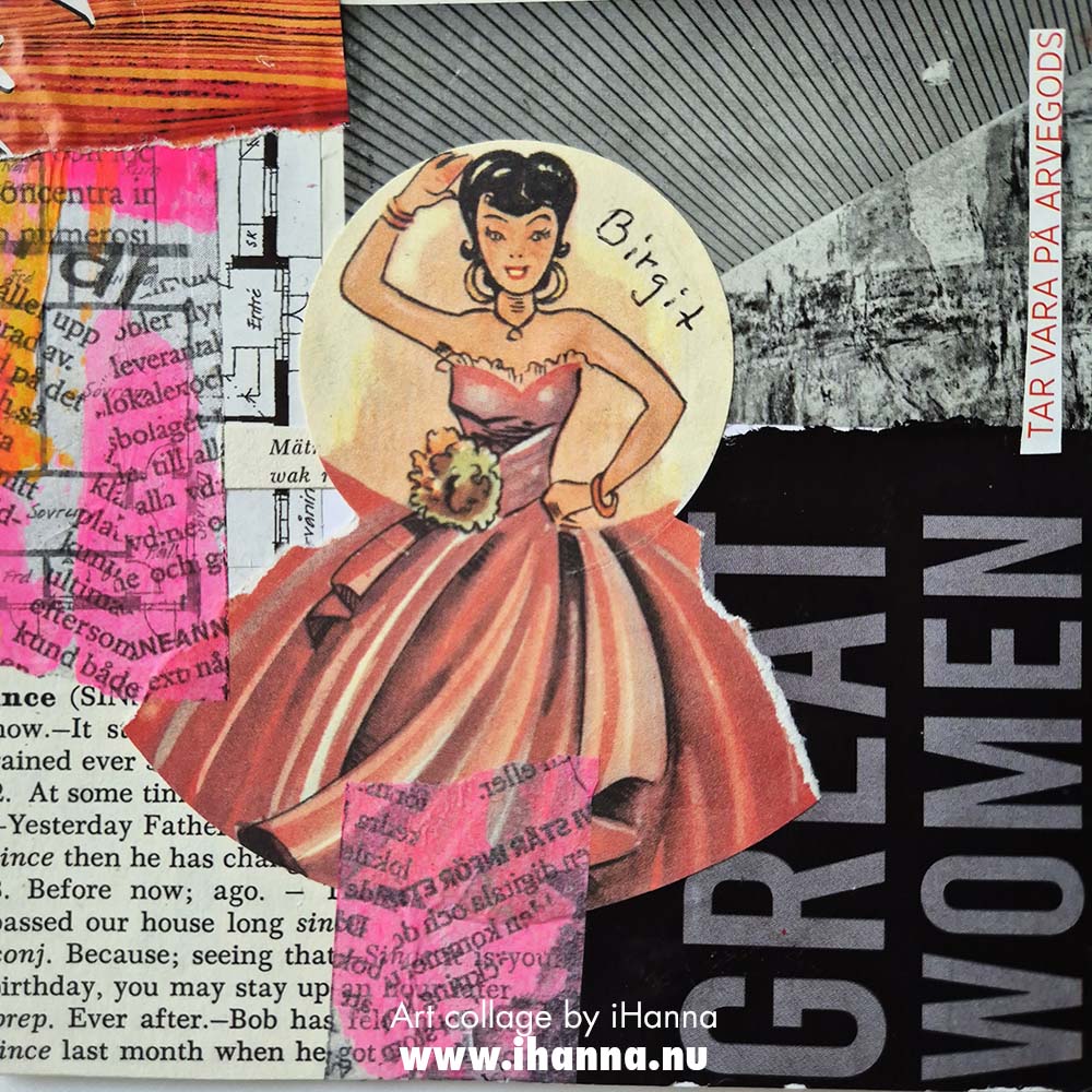 The last week of collages in my project 365 collage in 2025 this one titled It is all history now anyways by iHanna (Copyright Hanna Andersson)